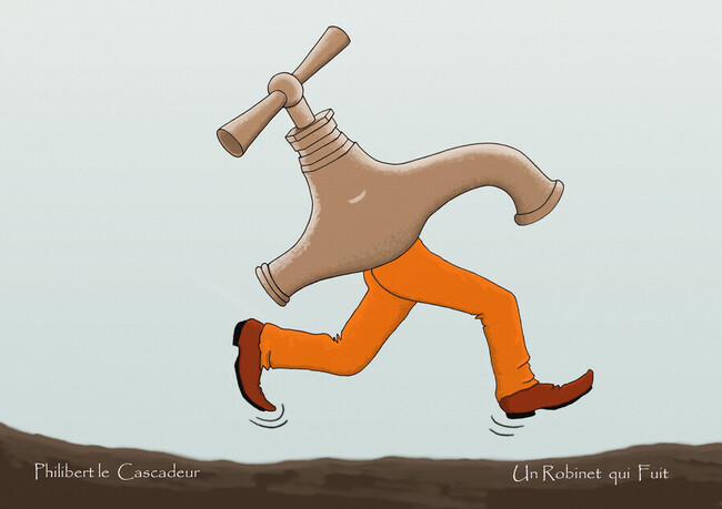 un robinet qui fuit